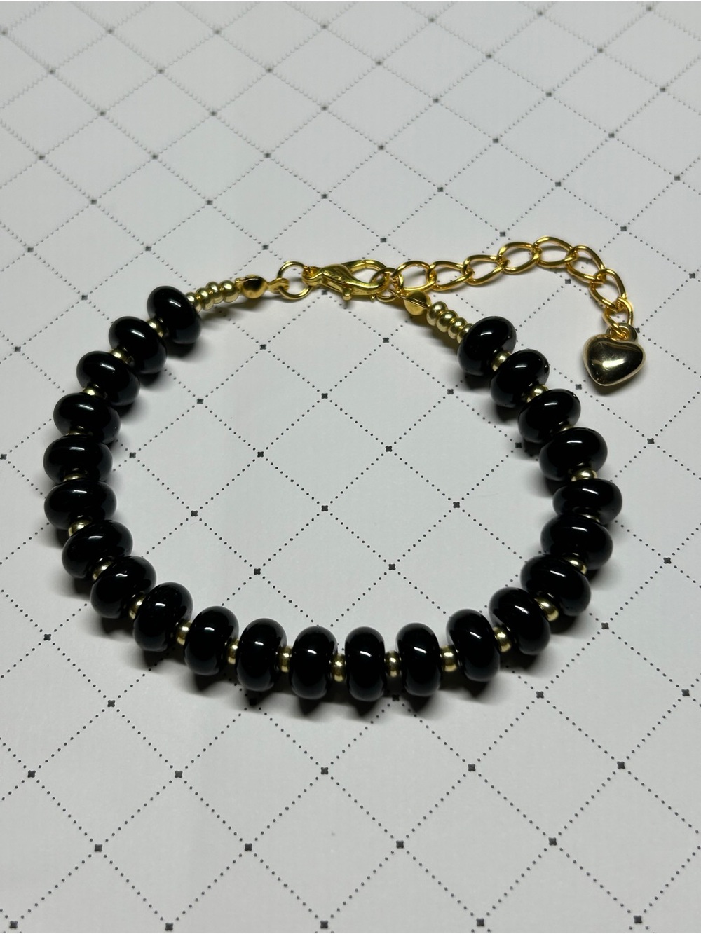 Black Candy Bead Bracelet